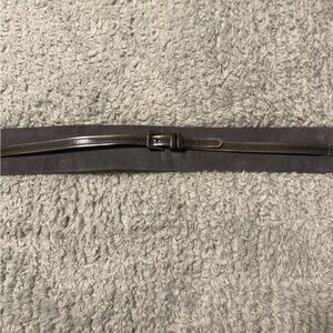White House Black Market Grey Suede Leather Women's Belt